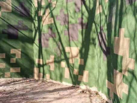 金山外墙围迷彩喷涂 聚焦工业园区围墙